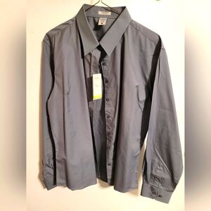 River End womens gray button down shirt size 2X